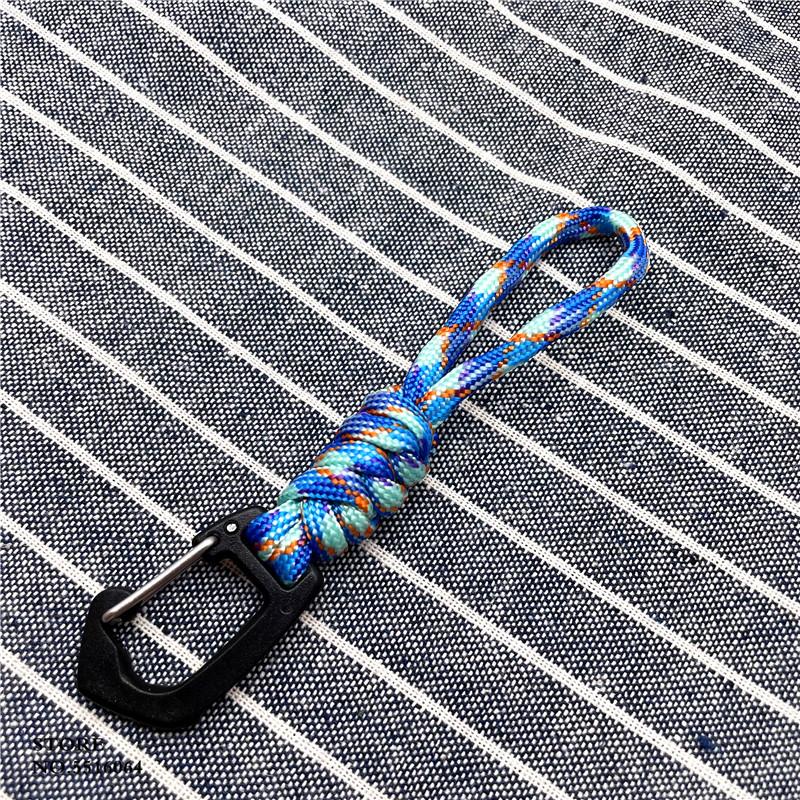Outdoor Paracord Schlüsselanhänger Lanyard Geflochtenes Nylon Lanyard Hohe Festigkeit Fallschirmschnur Karabiner Handy Rucksack Schlüsselanhänger
