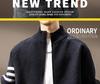 High-End American Trendy Men's 2025 Autumn/Winter Three-Stripe Knit Stand Collar Cardigan Sweater
