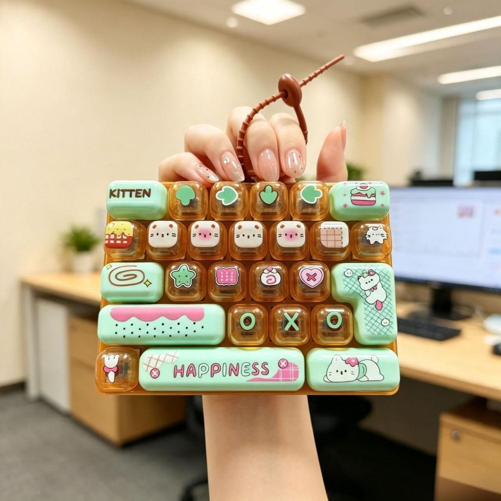 Hanging Mechanical Keyboard Toy 26 Keys Keyboard Keychain Toy Cute Bag Pendant Bag Charm