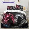 Satoru Gojo and Sukuna Pattern Bedding Quilt Set  Home Decoration  Gift (1 * duvet cover + 2 * pillowcase  without core)