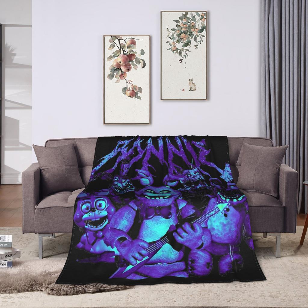 FNAF At Freddys Blanket Fleece Spring Autumn Multi-function Ultra-Soft Throw Blanket for Sofa Travel Bedding Throws