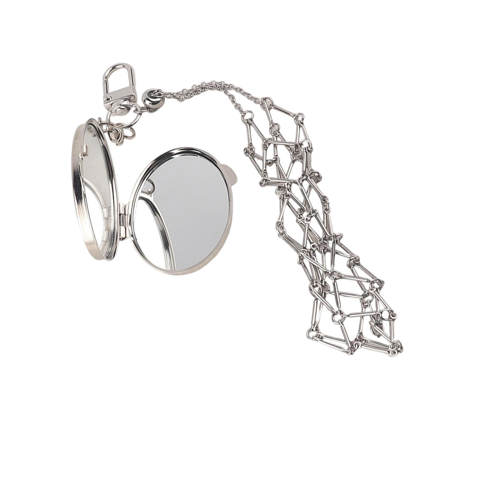 

Stylish Star Accented Key Holder Featuring Mesh Storage Pocket And Mirror Ideal For Handbags Backpacks Personal Use
