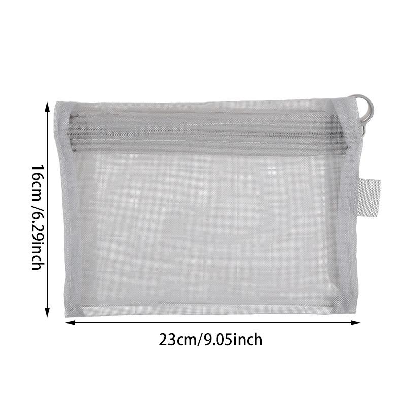 1/3PCS Mesh Hard Disk Card Reader Bags Portable Earphone Data Cable Chargers Storage Bag U Disk Zipper Pouch Travel Organizer