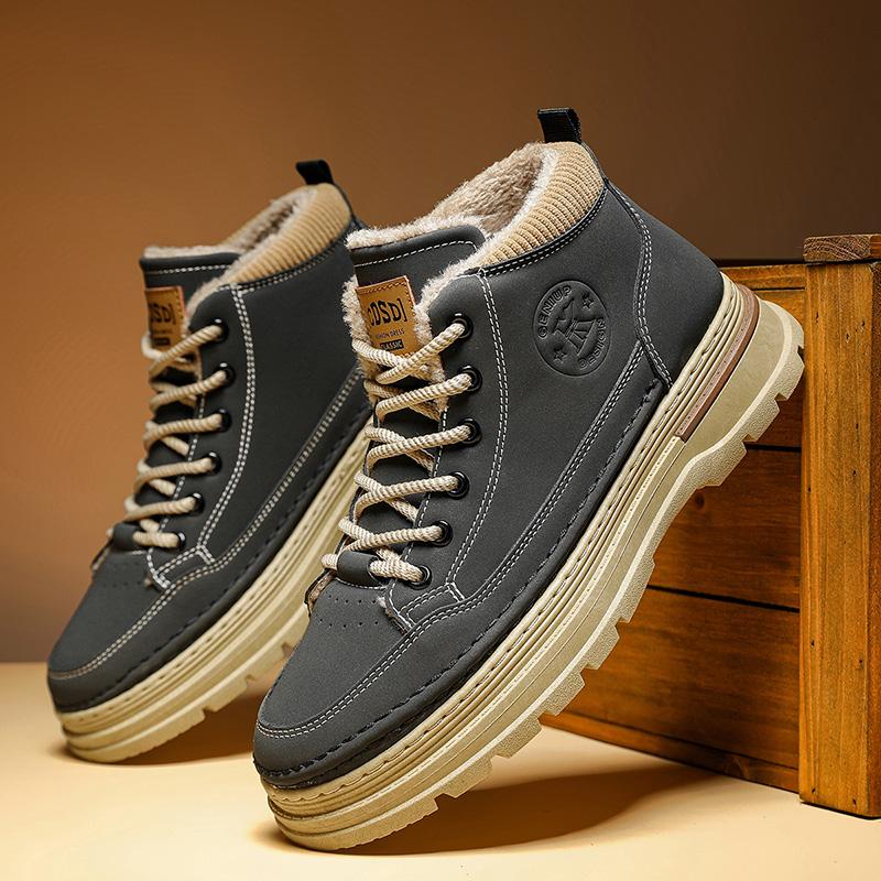 New Fashion Winter Men's High Top Martin Boots Students Male Boys Trending Soft Sole Work Shoes Labor Protection Martin Sneakers