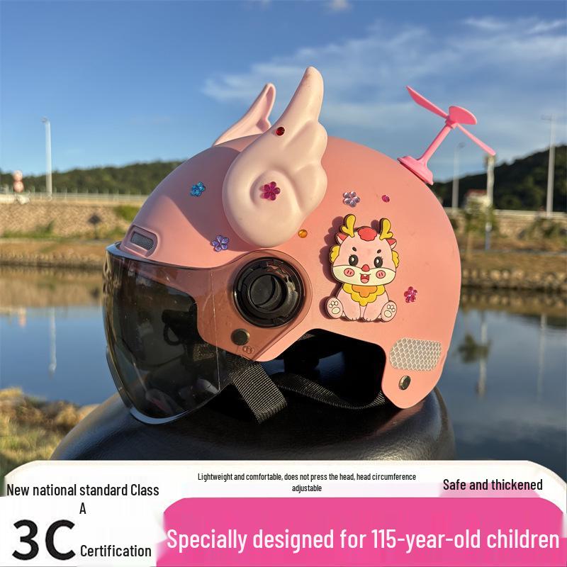 New 3C Certified Kids' Helmet (Ages 1-15) - Breathable, Sun-Protective, Impact-Resistant for Summer