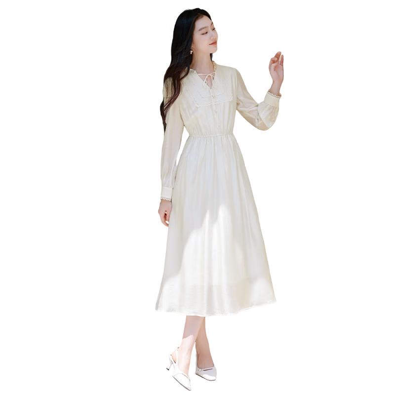 Women s French V-Neck Lyocell Tencel Midi Dress S