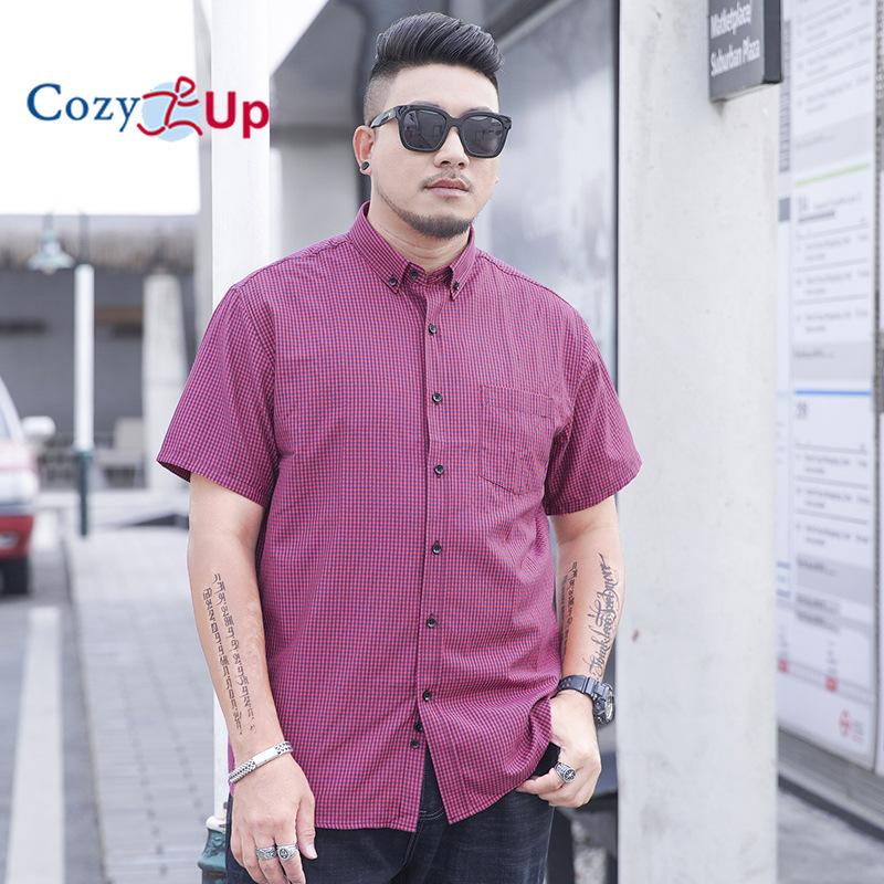 

Уютные мужские рубашки больших и высоких размеров. Рубашки на пуговицах с короткими рукавами разных размеров. 7XL красный