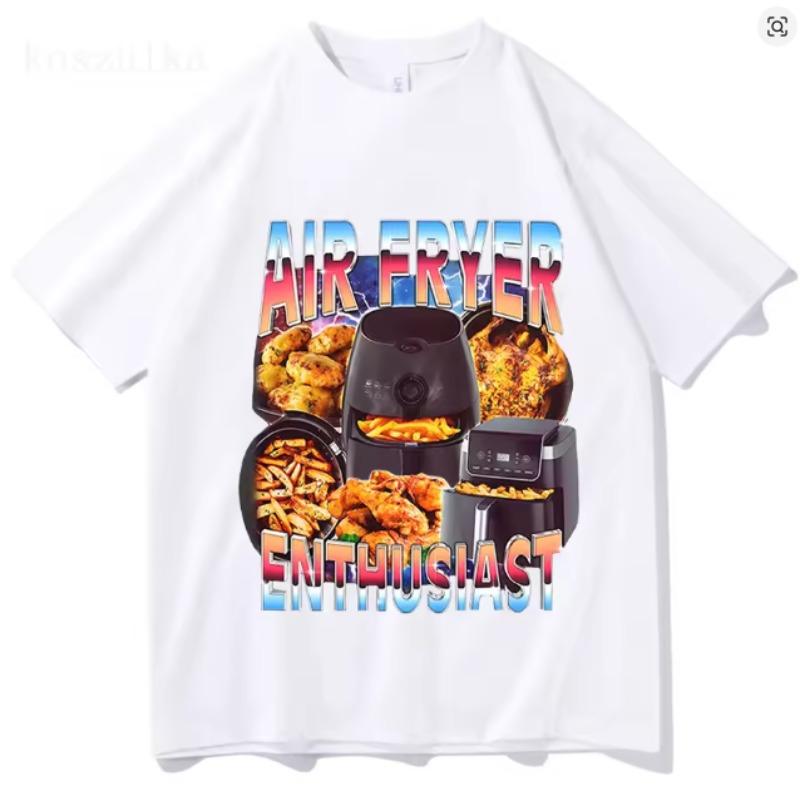 

Air Fryer Enthusiast Funny Cooking Meme TShirt Unisex Women Fashion Vintage Short Sleeve Tshirts Cotton Casual T Shirt Streetwear 4XL