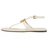 Gucci Double G Leather One Strap Sandals Women's White 746030 BKO00 9049