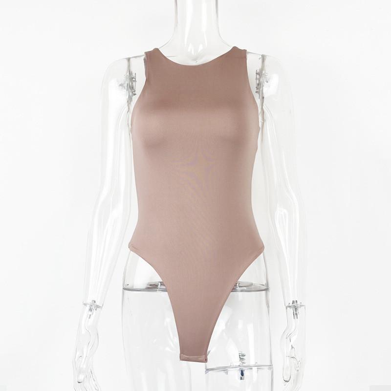 Sommer Streetwear Bodysuit Mit Doppellagigem Milchseidenstoff Für Damen