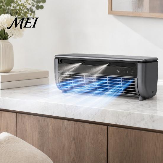 Misting Cooling Fan Portable Mini Split Air Conditioner Fan, Adjustable Speeds Energy Saving Flexible Solution Quiet Wall Mount Desk for Home