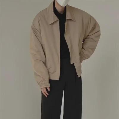 Spring/Summer Retro Lapel Loose Fit Men's Tall Casual Jacket - Unisex