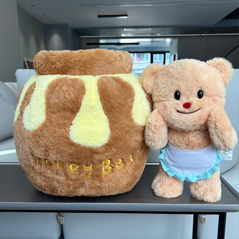 Honey Jar Butter Bear Doll Plush Doll As a Birthday Gift for Friends Honey Jar Bear
