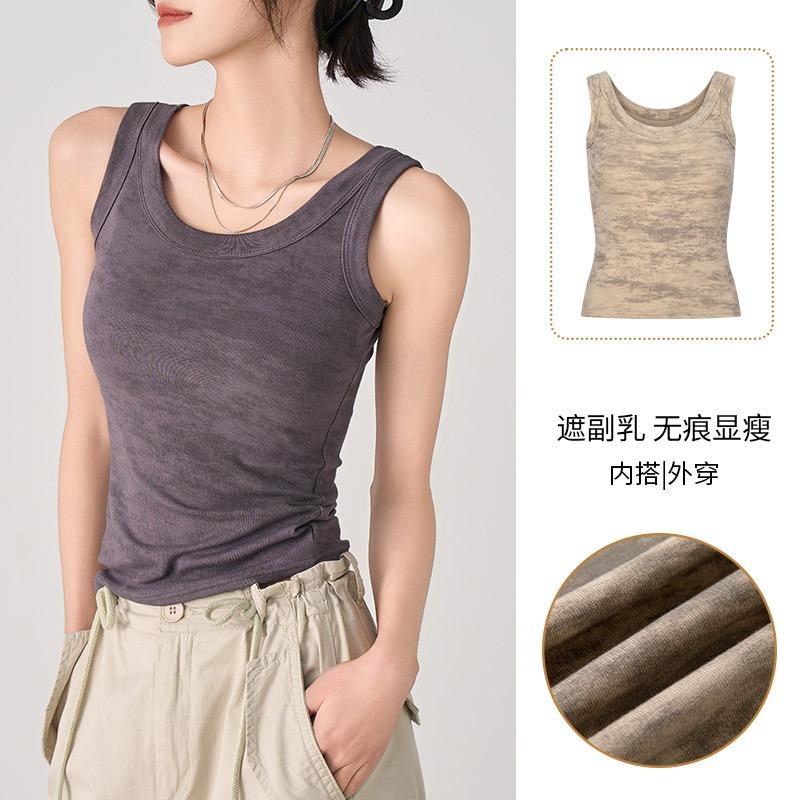 Vest sling base outer wear inner top shirt summer thin versatile cover breast watermark sleeveless woman
