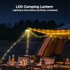 Camping String Lights Type-C Charging Waterproof Lamp Portable for Outdoor Camping Awning Tent Garden Party Yard Festival Decor