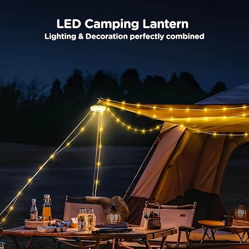 Camping String Lights Type-C Charging Waterproof Lamp Portable for Outdoor Camping Awning Tent Garden Party Yard Festival Decor
