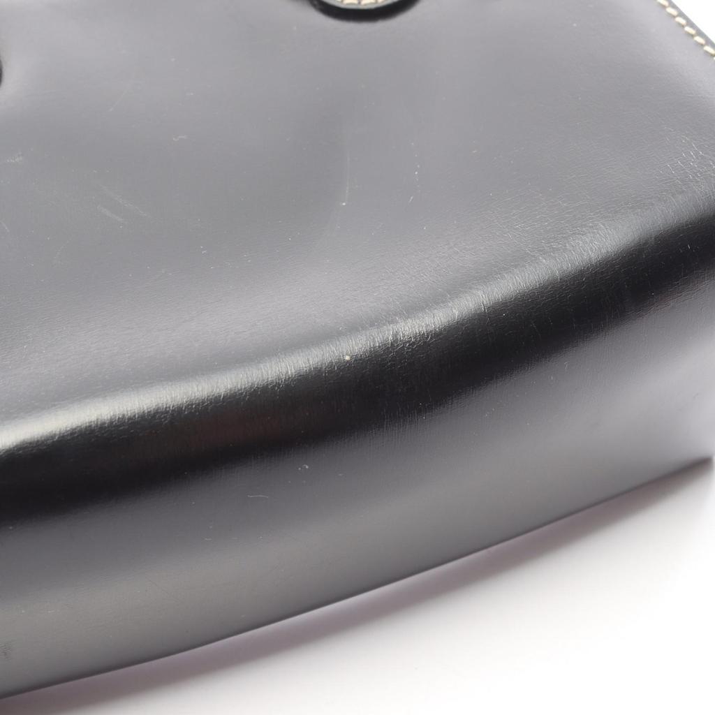 Used FENDI Handbag Leather Black Used Women