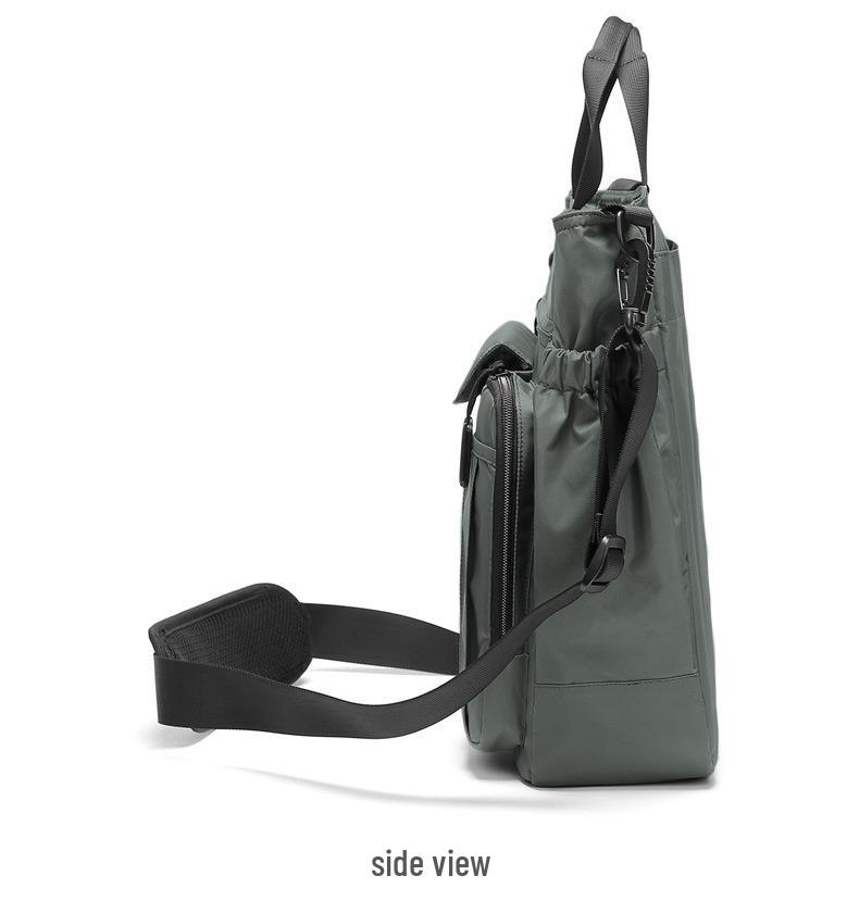 Men's Lightweight 14-inch Laptop Briefcase: Large Capacity Crossbody Shoulder Bag for Business Trips