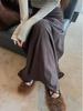 Yaya Shop Saia Maxi Camurça Estilo Wabi-Sabi Retro Estudante de Arte