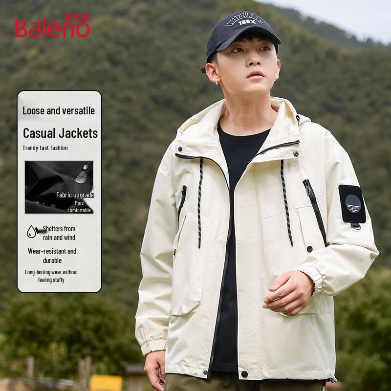 

Baleno Men s Casual Hooded Windbreaker Jacket XL