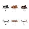 Women Round No-hole Buckle Leather Jeans Belt Fashion PU Dress Decorative Girls Vintage Metal Pin Ple Adjustable Accessory