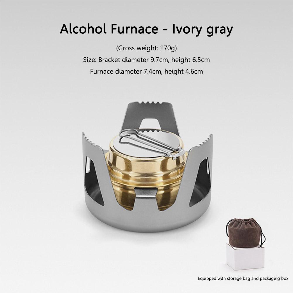 Portable Mini Alcohol Stove Adjustable Firepower Gasoline Stove Aluminum Alloy Bracket 360 Degree Combustion for Outdoor Picnic