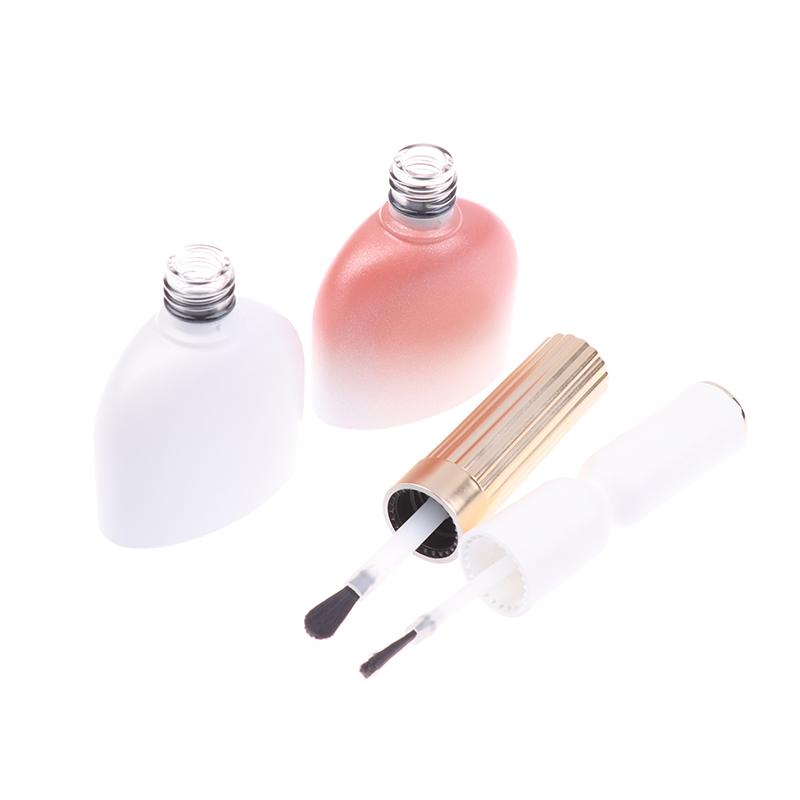 15ml Mini Glass Nail Polish Bottle with Brush – Refillable Container for Nail Gel, Manicure Oil, and Cosmetic Use