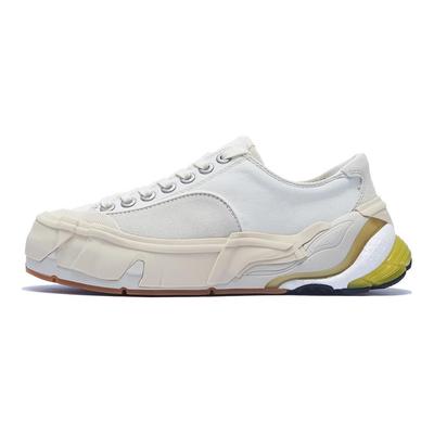 Li Ning Wu Ji Zapatillas de Skate de Caña Baja Resistentes al Desgaste Transpirables para Mujer Zapatillas de Skate Blanco Crema AZGT038-2