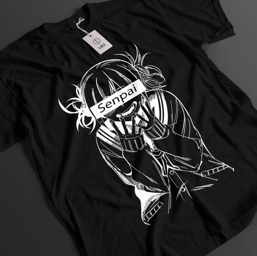 Anime My Hero Academia Himiko Toga Senpai Graphic Black TShirt Size S4XL S