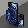 Spiral glänzendes verträumtes Muster Glas Handyhülle geeignet für Samsung Galaxy S26 S25 S24 S23 S22 S21 S20 FE/Ultra/Plus Anti-Drop