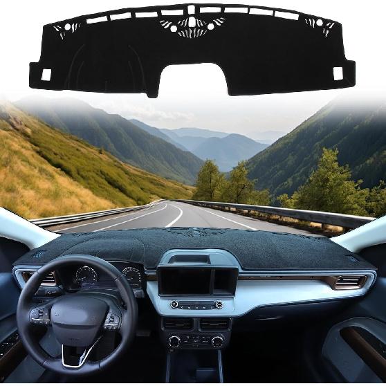 Dashboard Cover Mat Dash Mat Compatible with 2025 2024 2023 2022 Ford Maverick,Polyester Dashboard Cover Sun Shade Pad,Suede Car Anti-Slip Dash Board