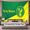 Custom Name Text Tapestry Norwich City Personalized Polyester Wall Tapestry For Bedroom And Room