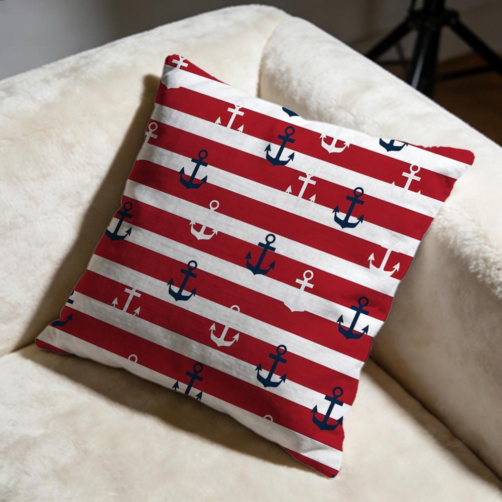 Fashion OOcean Sailoriou Cushion Cover Soft Decorative Pillow Case Suitable for Bedroom Sofa Car Travel Use