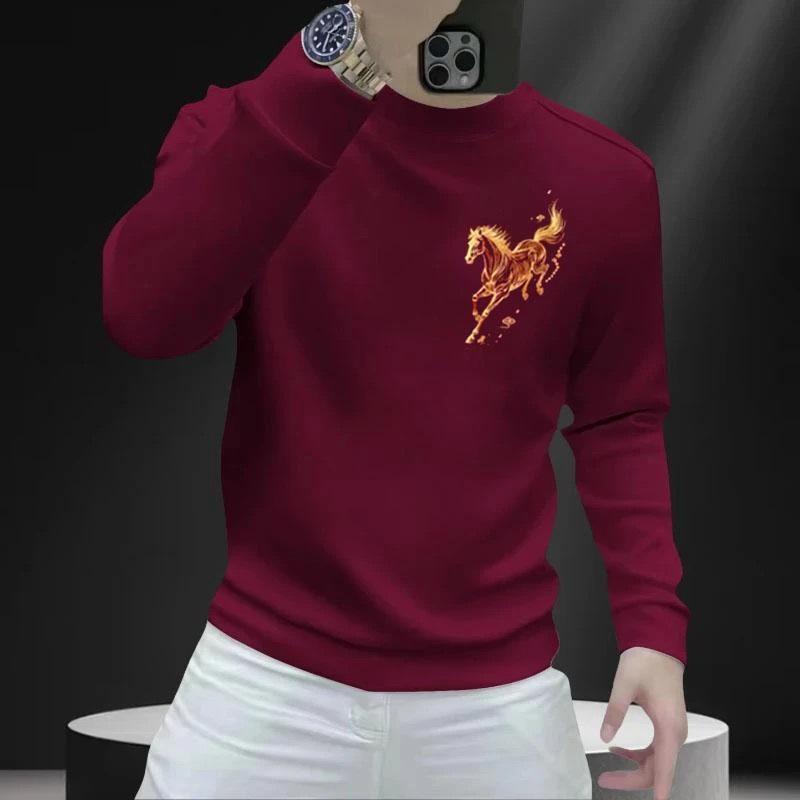 Men s Red Zodiac Year of the Horse Hoodie - Festive New Year Casual Top XXXL