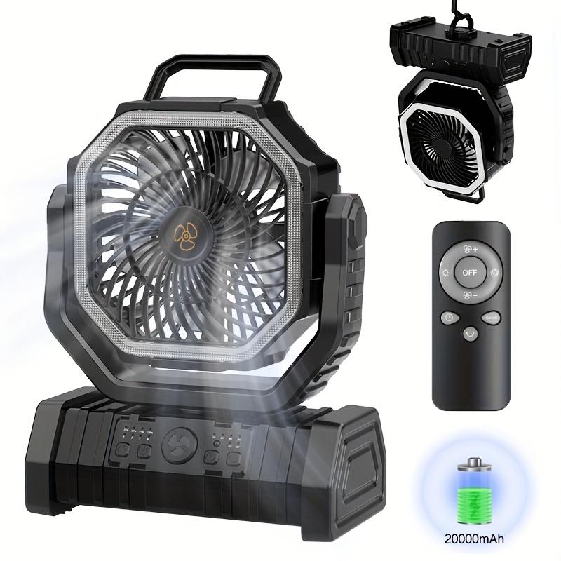 

20,000Mah Portable Fan for Outdoor Camping, USB Rechargeable Fan Ideal for Fishing, Compact Tent Fan for Camping, Suitable for Outdoor And Indoor Use 20000mAh