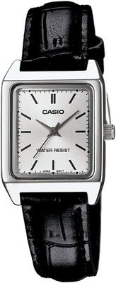 Standard-Quarzuhr, Silber/Schwarz, Overseas-Modell [Casio], Damen, LTP-V007L-7E1 [Artikel]