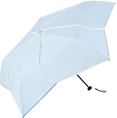 Because Folding Sun and Rain Full Light PU Super Sun Rain Heat Umbrella, 50cm, Use, Blocking, Lightweight, Light/Two-Tone Piping, Umbrella, Umbrella,