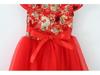 Spring Autumn Loose Fit Kids' Mesh Princess Dress - Chinese Style Short Sleeve Costume