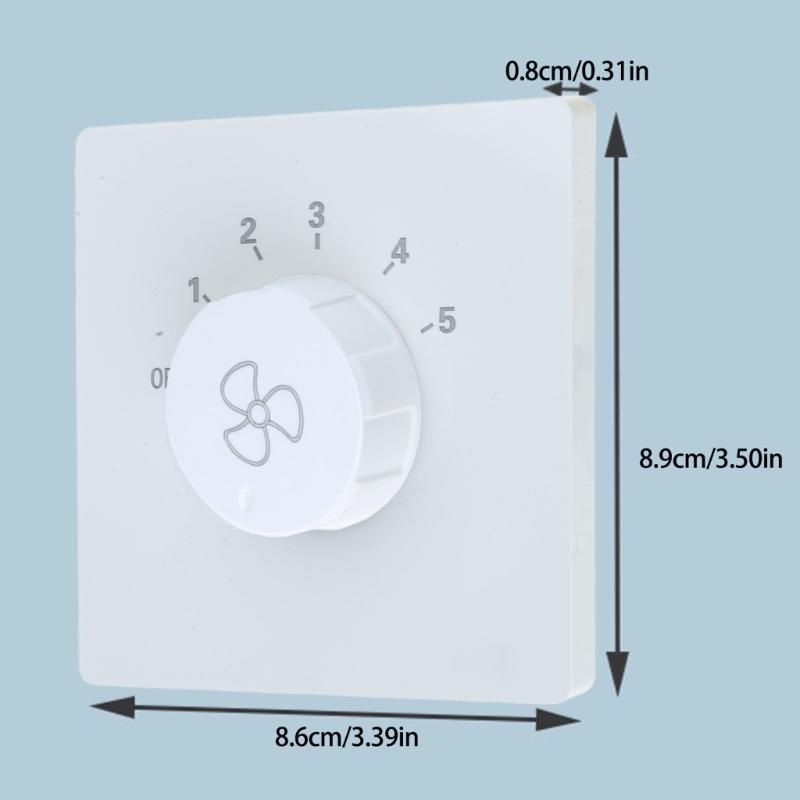 Elegant Wall Ceiling Fan Speed Regulator 5 Gear Adjustable Fan Speed Controller Switching 86 Type Enjoy Easily Operate