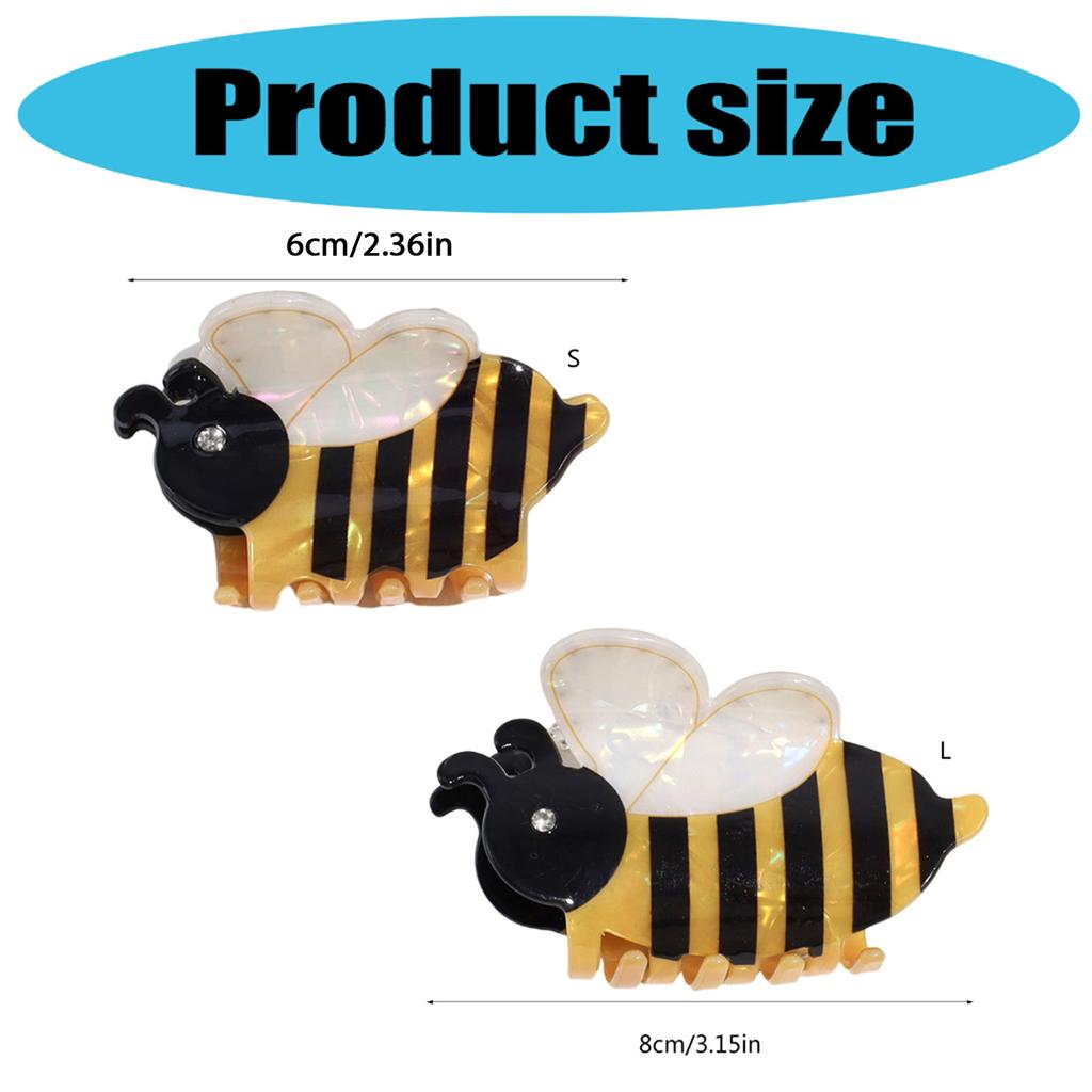 Fashionable Bee Hair Claw Secure Grip Hair Claw Versatile Hair Styling Clip for Various Hairstyles and Ages