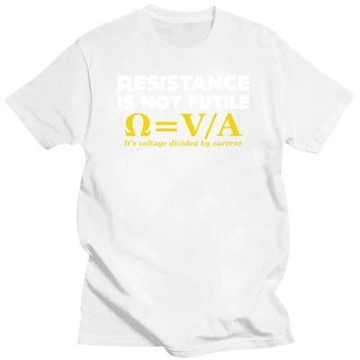 Resistance Is Not Futile T-SHIRT Electrician Science Funny Gift Birthday Men To Be Or Not To Be Electrical Engineer T Shirt Men#Color(1)