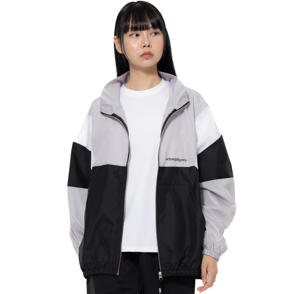 Urban Players New England Oversized Windbreaker Jacket (Grey)
