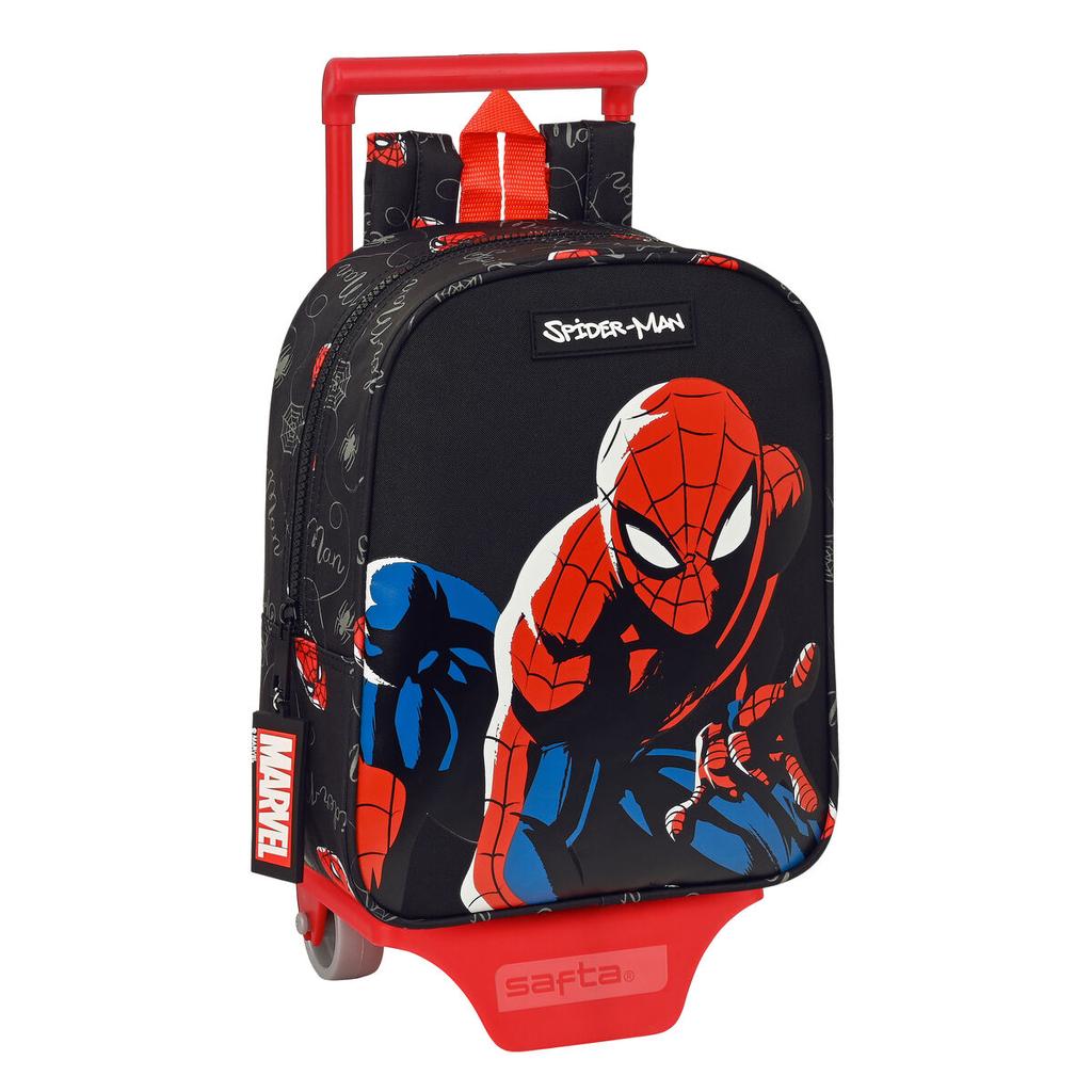 Spiderman Hero Black Wheeled Satchel (22 X 27 X 10 Cm)