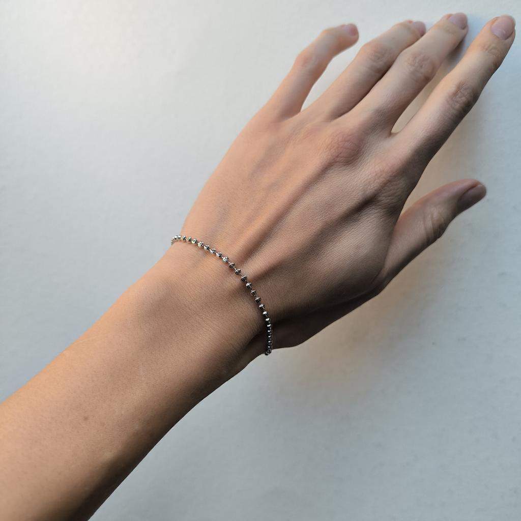 Серебряный браслет с без камней, вес изделия 2,81 гр (2198604)