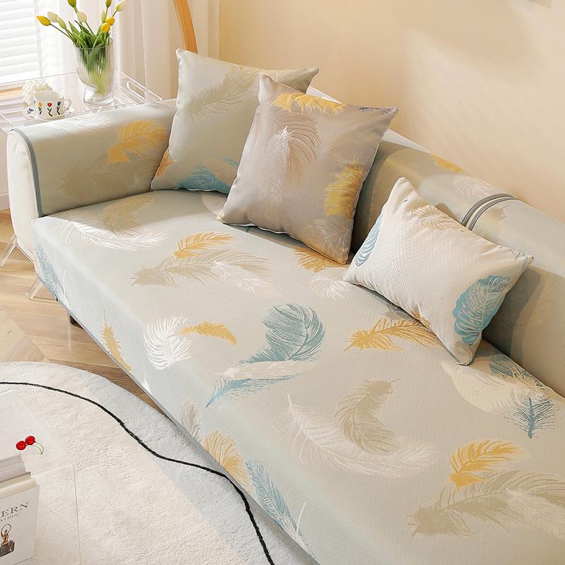 

Подушка для дивана из ледяного шелка, летняя нескользящая подушка для коврика, мытая ледяная подушка, чехол для дивана, спинка, полотенце, ткань 70*70cm