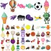 54pcs Temporary Tattoo Temporary Tattoo Stickers Spacecraft Violin Hot Air Balloon For Arms Boys Children