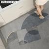 Kitchen Carpet PVC Waterproof Leather Floor Mat Minimalist Geometric Pattern Rug Long Size Home Decor Rugs Alfombra De Cocina