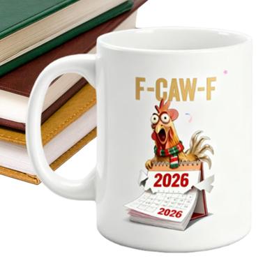 Chicken Coffee Mug Chick Pattern Cartoon Cup Ceramic Christmas Coffee Cup For Men Youth Child Friend Mom Lady Kitchen Holiday