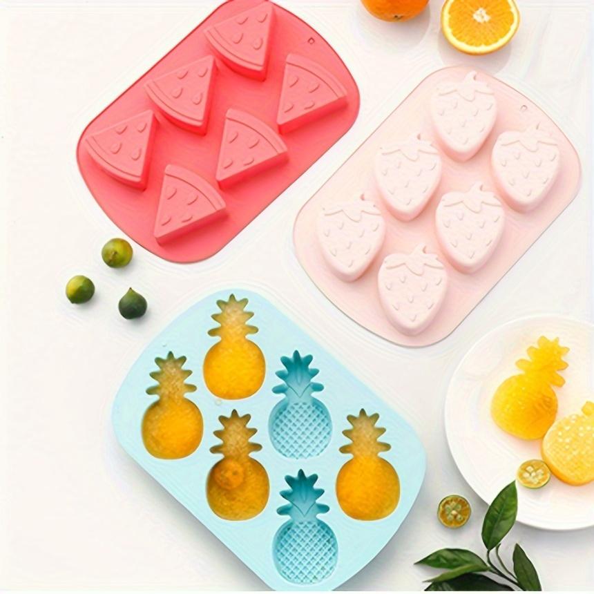 1pc Fruit Shaped Silicone Ice Cube Tray For Cocktails Whiskey Pudding Jelly And Candy - Multifunctional Chocolate Mold - Kitchen And Party Essential