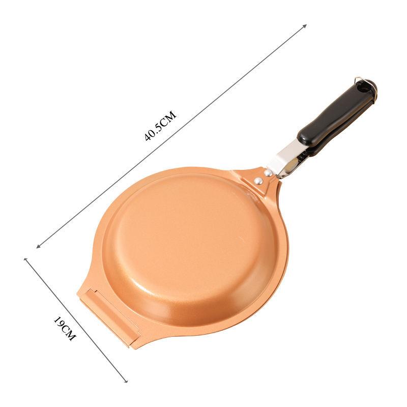 Cake Double Sided Pan Folding Frying Pan Less Fumes Fried Eggs Steak Breakfast Pan